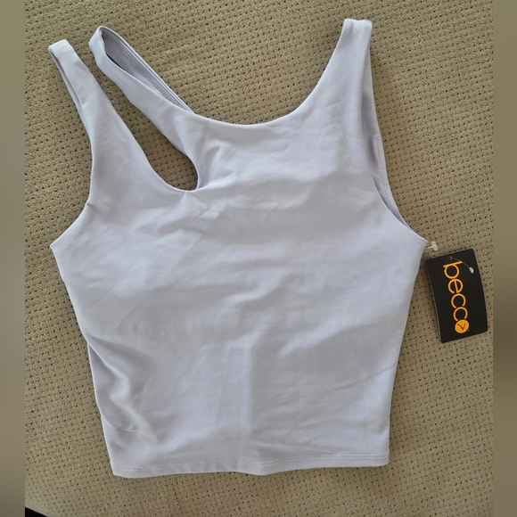 NEW Becco Midi cutout top purple size small (sports top/bra - no padding) - Picture 4 of 12
